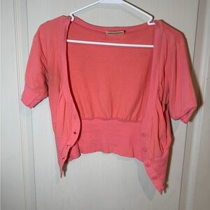 Bobbie Brooks Coral Crop Sweater